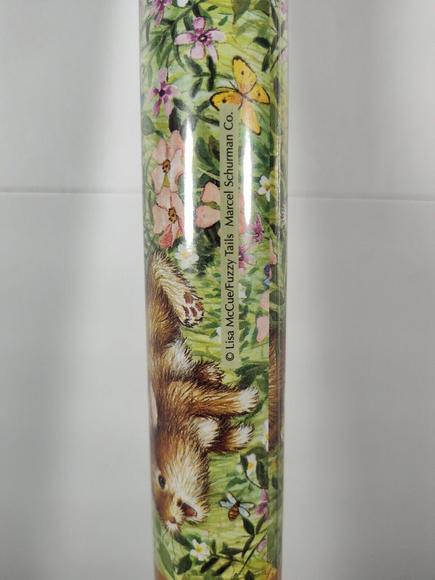 Vintage Lisa McCue/Fuzzy Tails Marcel Schurman Co Gift Wrap Made in USA NEW - Picture 5 of 9